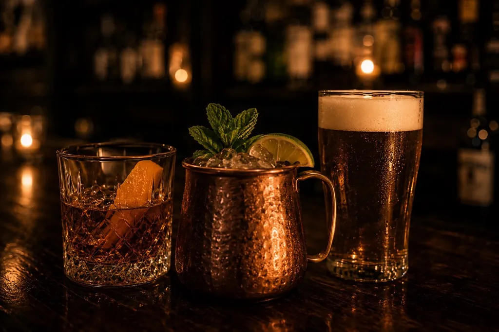 Cocktails on the bar